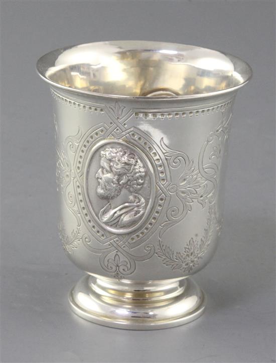 A Victorian silver cup by George Angell & Co, 4 oz.